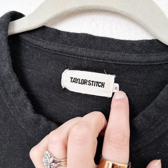 [Taylor Stitch] Charcoal Gray Crew Neck 100% Organic Cotton T-Shirt Sz Medium 40 - Picture 10 of 11